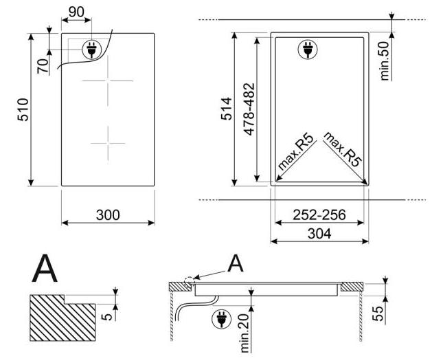 SMEG SI2321D Индукционная варочная панель, 30 см, прямой край