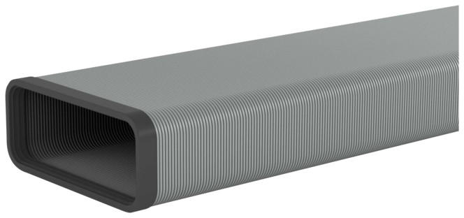 Гибкий патрубок, металлический (ширина 222 мм / высота 89 мм), длина 1000 мм