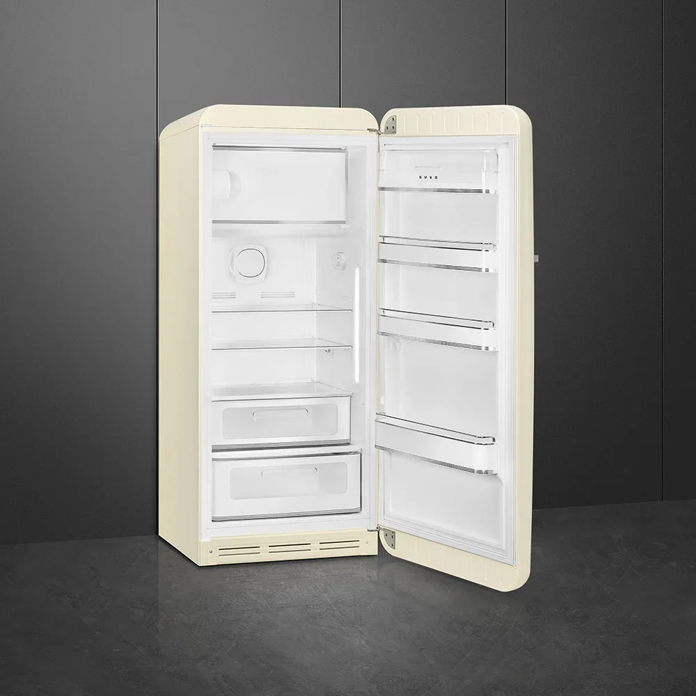 SMEG FAB28RCR6 Отдельностоящий однодверный холодильник, стиль 50-х годов, 60 см, кремовый, петли спр